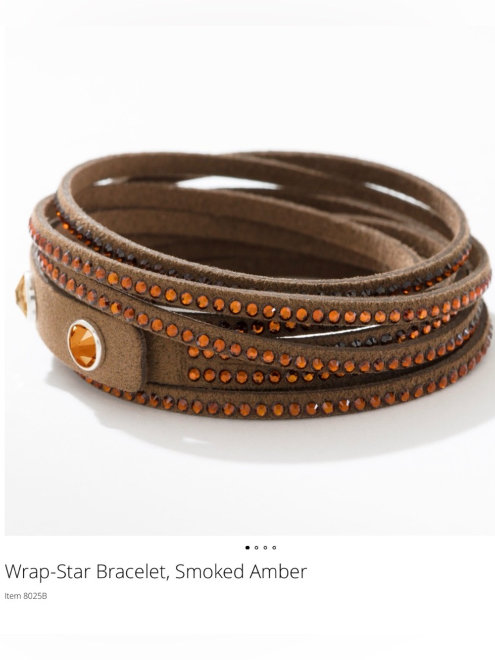 TSC by Swarovski Smoked Amber Wrap Star Bracelet, NWT BNIB